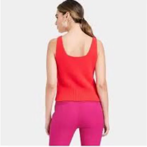NWT A New Day Red Knit Sweater Tank Top - Image 11