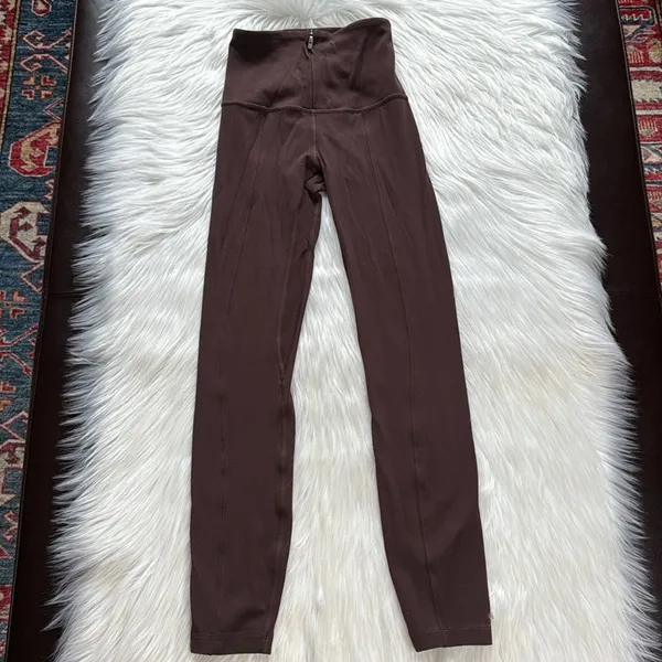 Lululemon Espresso Align High Rise Zip Front Leggings - Image 2