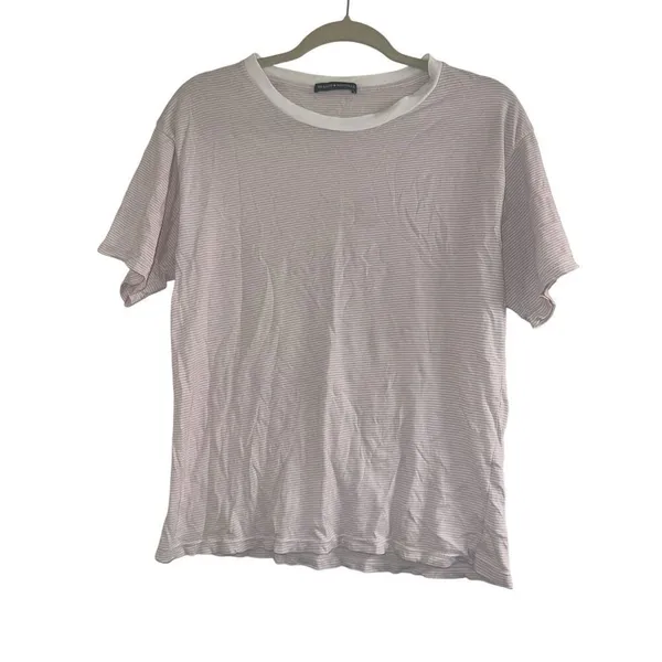 ✨Brandy Melville Pink & White Striped Aleena Sz One Size Top✨ - Image 2
