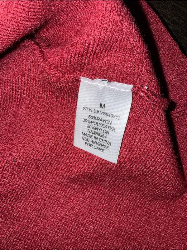 Adrienne Vittadini Red Short-Sleeve Knit Capelet Cardigan - Image 8