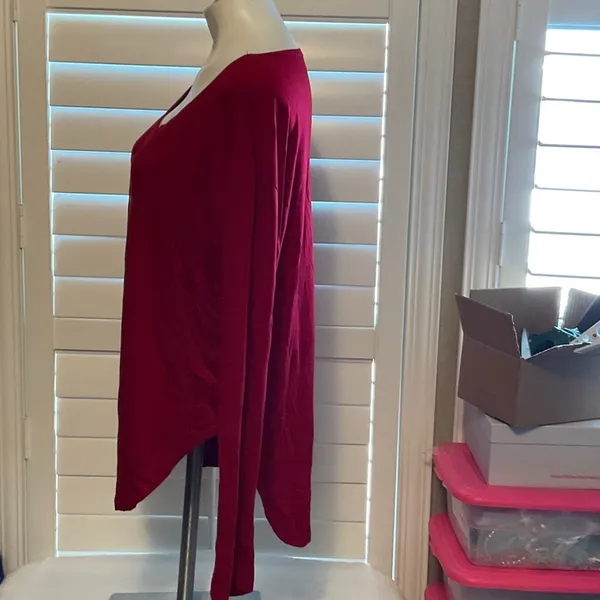 Blue 84 Women's Burgundy Long Sleeve Tee - Image 4