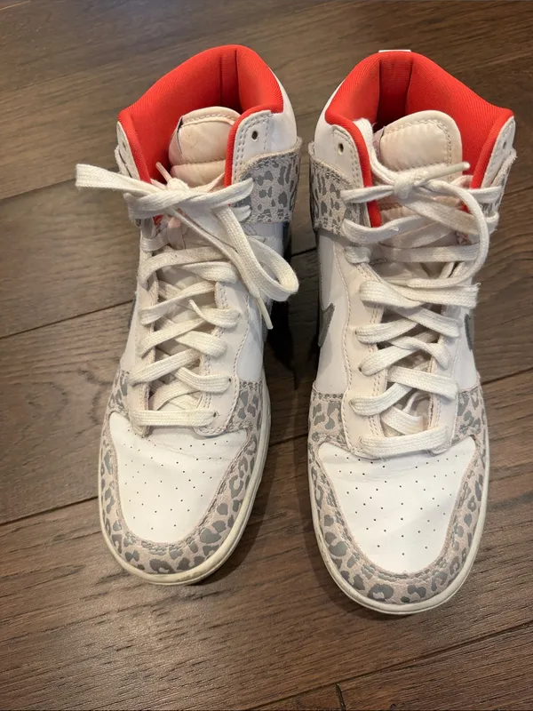 Nike Dunk High Skinny White-Medium Grey-Sunburst Womens Sz 9 - C39-306 - Image 3