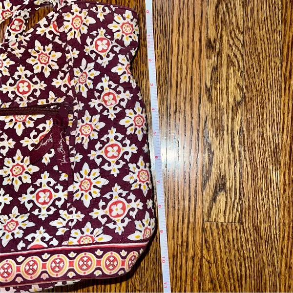 Vera Bradley Burgundy Medallion Shoulder Tote Bag w/ Front Zipper Pocket - Image 8