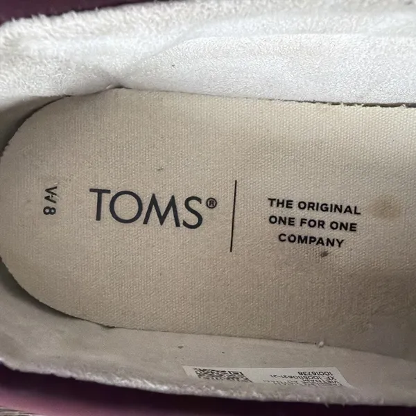 Toms Women's Alpargata Mallow Puff 8 Burgundy Red Pink Slip On Sandals Shoes - Image 3