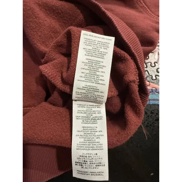 Gymshark Maroon Long Sleeve Hoodie Sweatshirt Womens Size S‎ - Image 6