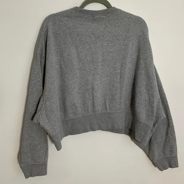 Nike Grey Cropped oversized Sweatshirt Women's size medium‎ - Image 4