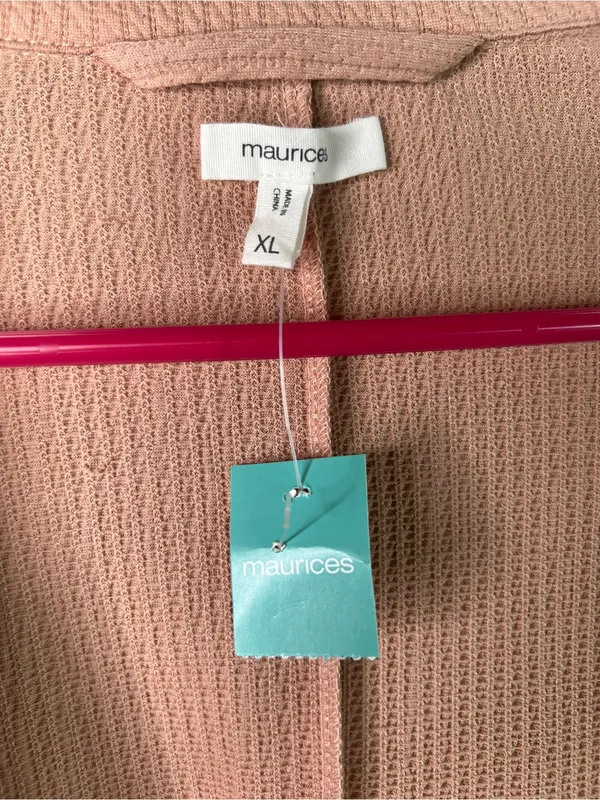 Maurice’s XL Ribbed Textured Open Front w/3/4 Sleeves w/Cuff - Image 3