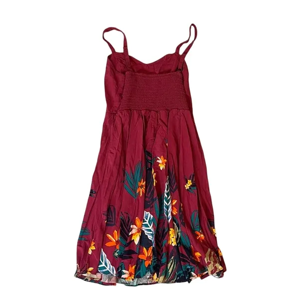 Old Navy Purple Tropical Floral Print‎ Fit & Flare Summer Sundress Size Small - Image 8