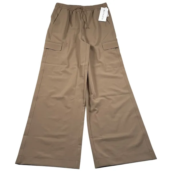 Athleta Promenade Cargo Pant Women Medium Tall Brown Tan Wide Leg 472171 New - Image 2
