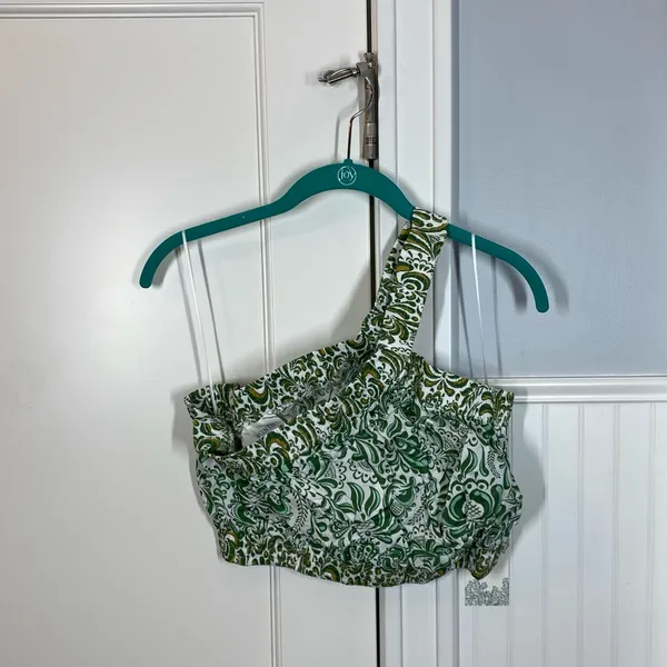 Tuckernuck Hyacinth House Green Floral‎ Gina Crop Top Size Large vacation beach - Image 2
