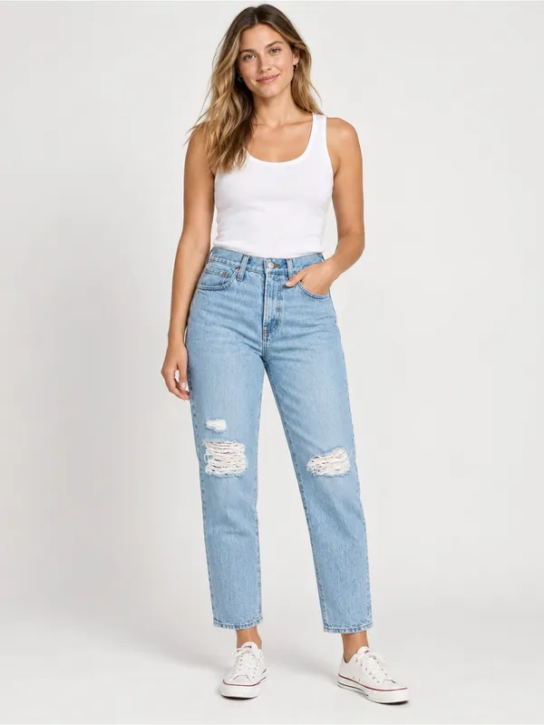 Madewell Perfect Vintage Jeans 25 Light Wash Distressed High Rise - Image 9