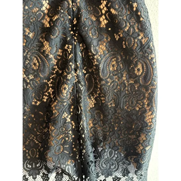 For‎ Love and Lemons XS Vika Mini Dress Black Lace Overlay Bodycon Corset - Image 6