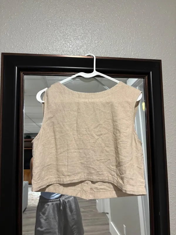 A New Day linen crop tank top - Image 2
