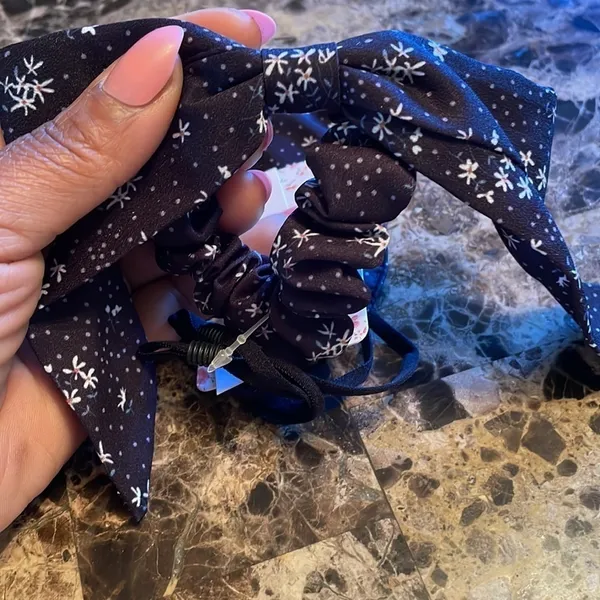Free People Black Floral Mask And Bow - Image 6