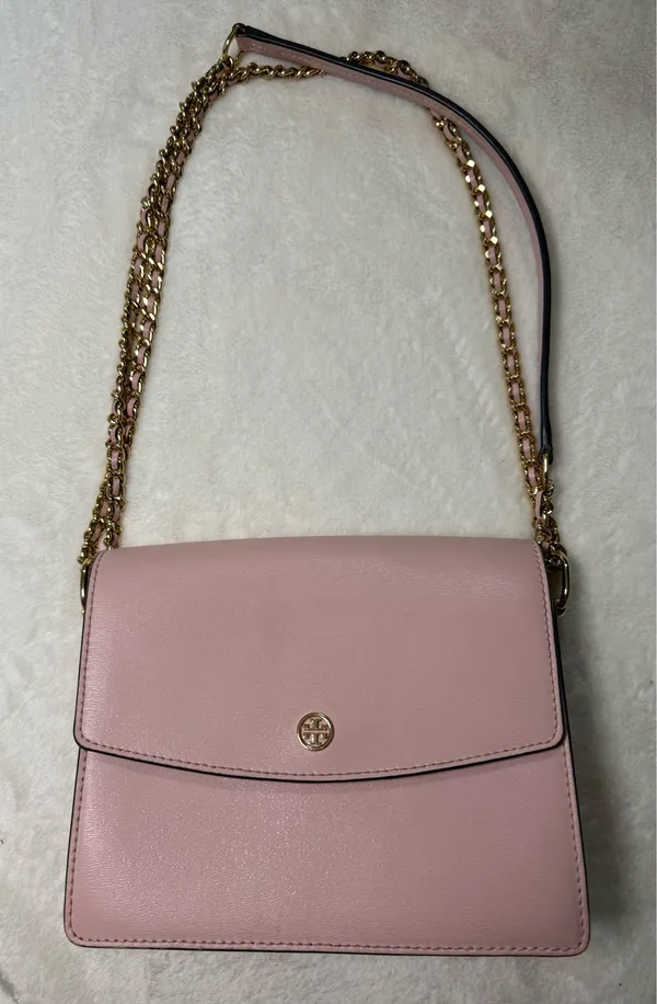 Tory Burch Pink Leather Emerson Envelope Convertible Chain Shoulder Bag - Image 5