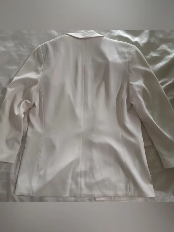 Women's White Blazer Jacket - Image 2