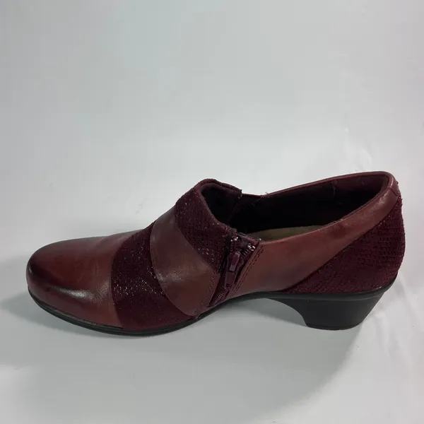 Earth Origins Reegan Women's Shooties 10‎ M Medium Burgundy Leather Wedge Shoes - Image 5
