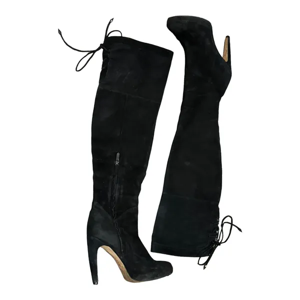 2000s Sam Edelman Kayla Over the Knee Suede Platform Boots 8.5 - Image 5