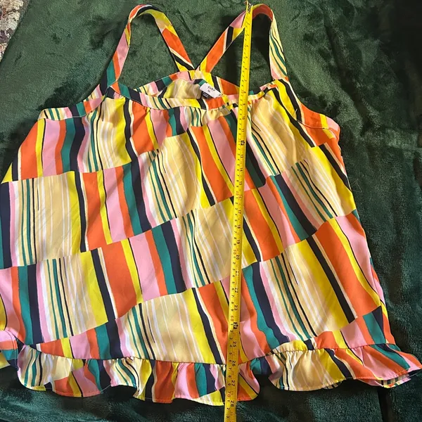 CAbi Striped Multicolor Sleeveless Lightweight Tank Top - Women’s Sz XL - Image 7