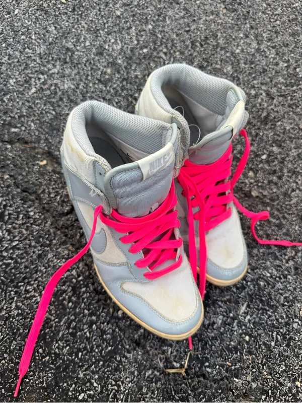Nike Dunk Sky Hi Women’s Size 8 Gray Wedge High Top - Image 3