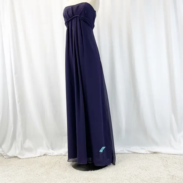 Vineyard‎ Collection Women 4 Bridesmaid Dress Strapless Purple Twist Chiffon - Image 10