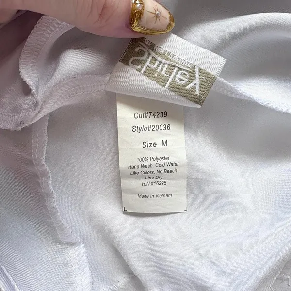 Shirley of Hollywood White Maxi Slip M - Image 6