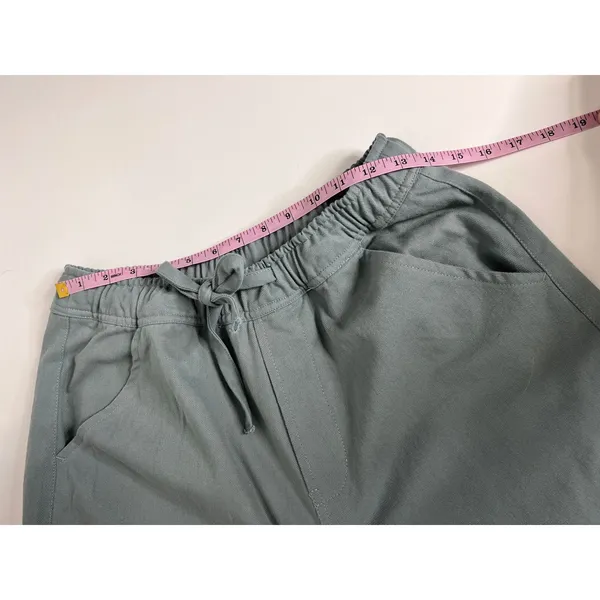 GiGiO USA Size Small Utility Wide Leg Pants Blue Cotton Cargo Barrel - Image 5