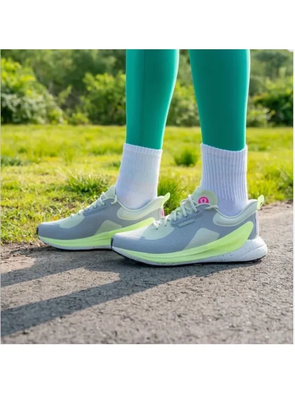 Lululemon Blissfeel Trail Run Dewy Sneakers Tennis Shoes Green Gray Pink 8 - Image 3