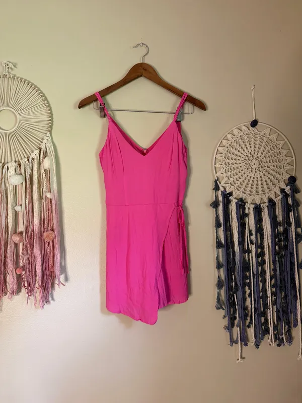 superdown Karen Wrap Romper Pink Size XS - Image 3