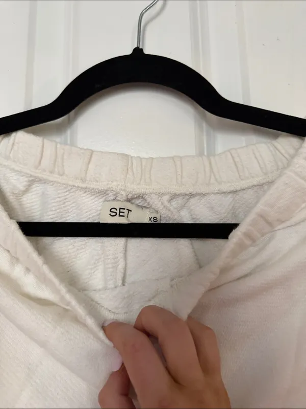 SET Active Cream Crewneck + Sweatpants Set XS - Image 5