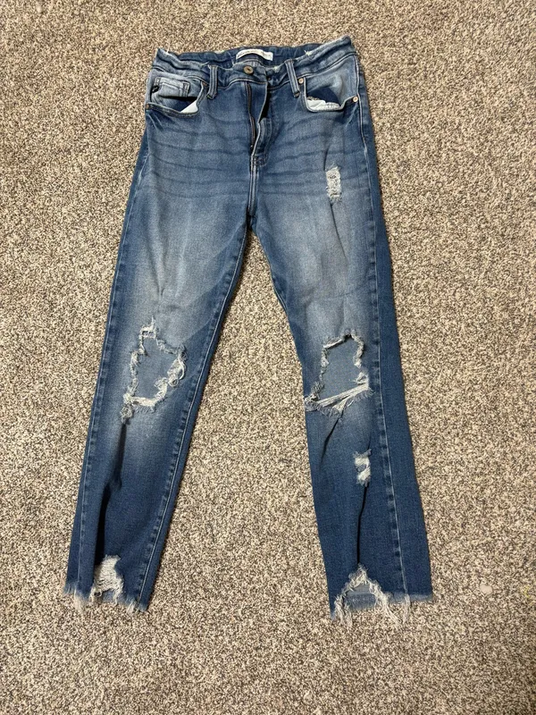 KanCan High Rise Distressed Ankle Skinny Jeans - Image 2