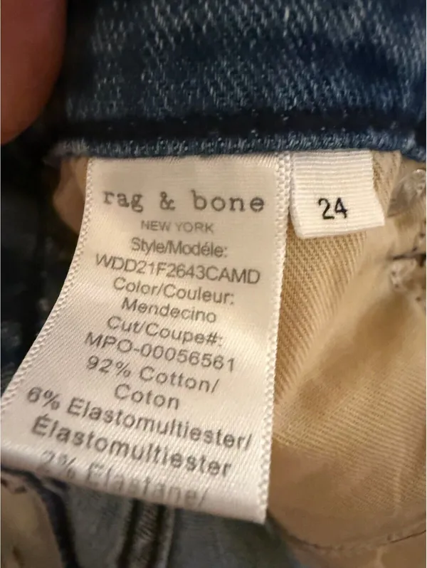rag & bone Low-Rise cropped Slim Boyfriend Jeans, Size 24 - Image 6