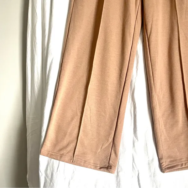 ANRABESS | Tan Crossover Wide Leg Joggers Sz M - Image 4