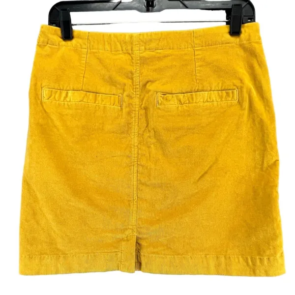 Toad & Co Mini Skirt Womens 2 Golden Cruiser‎ Corduroy Button Front Retro Preppy - Image 3
