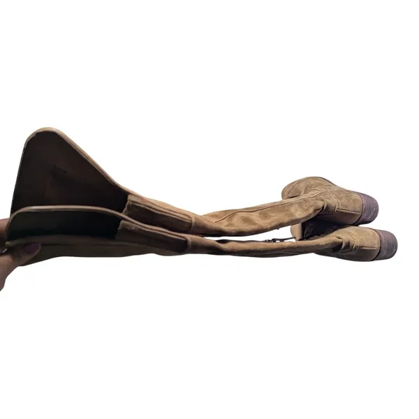 Dolce Vita Kitt Taupe Brown Suede Almond Toe Over the Knee Low Heel Boots Sz 6 - Image 3