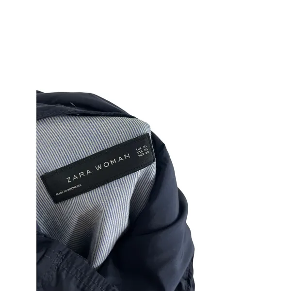 Zara Women's Size‎ XL Navy Blue Lightweight Parka Coat Jacket - Image 5