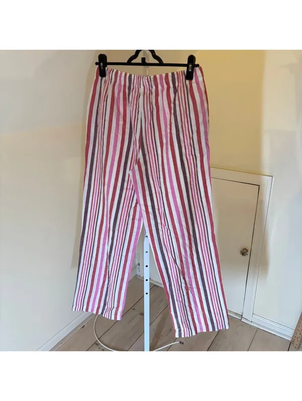 Auden NWT Women's Pink Striped Flannel Sleep Pants Size S - Image 7