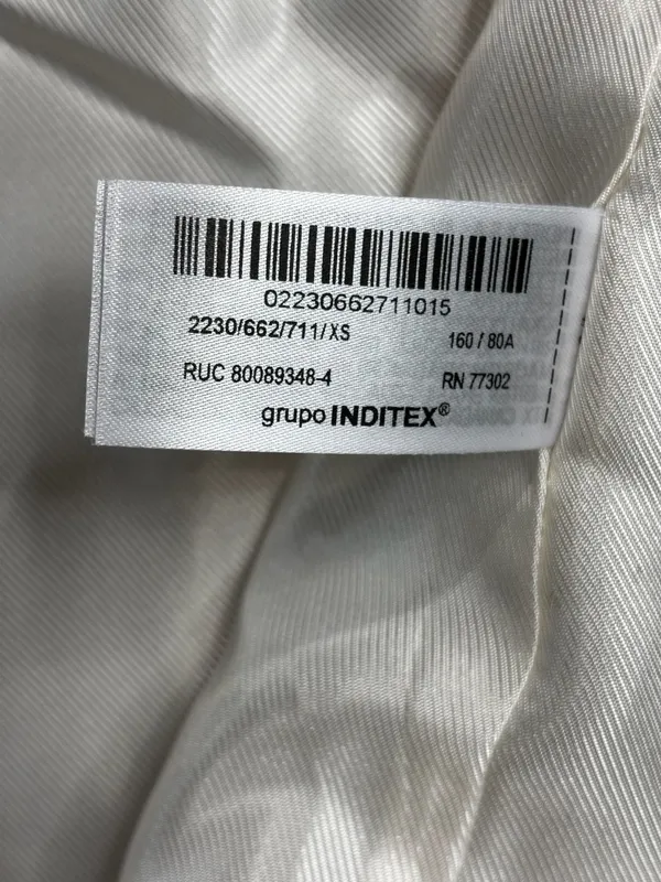 Zara Tailored Blazer with Wool Peplum ZW Collection Beige Size XS - Image 6