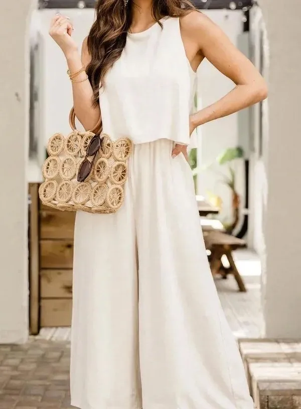 Pink lily NEVER WANNA LEAVE BEIGE JUMPSUIT - Image 6