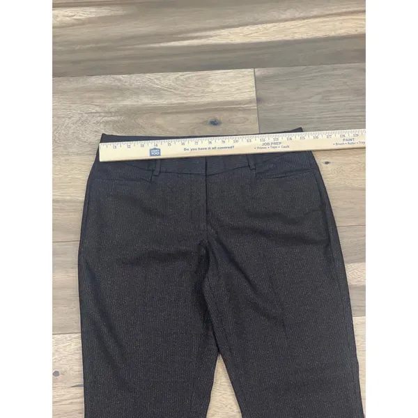 Express Brown Metallic Thread Pants Size 4 Slim Modern Fit - Image 3
