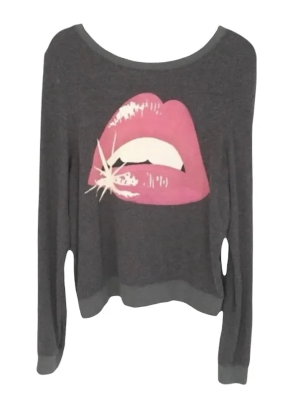 new Wildfox ❤︎ Glamour Puss Baggy Beach Jumper BBJ Sweatshirt ❤︎ Dirty Black ❤︎ - Image 3