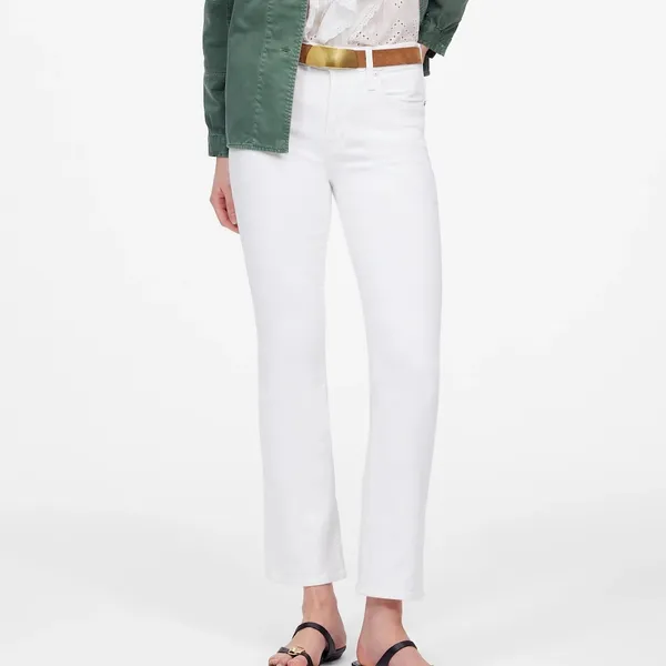 Madewell Mid-rise Kick Out Crop‎ Jeans White 33 - Image 5