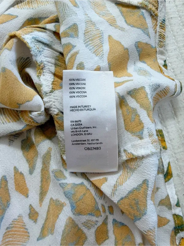 Anthropologie Mosaic Print Tiered Mini Dress with Flutter Sleeves - Image 5