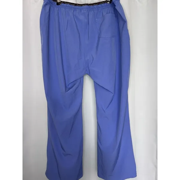 Heart Soul Size 2X Petite Scrub Pants Elastic Waistband & Pockets Ceil Blue - Image 6