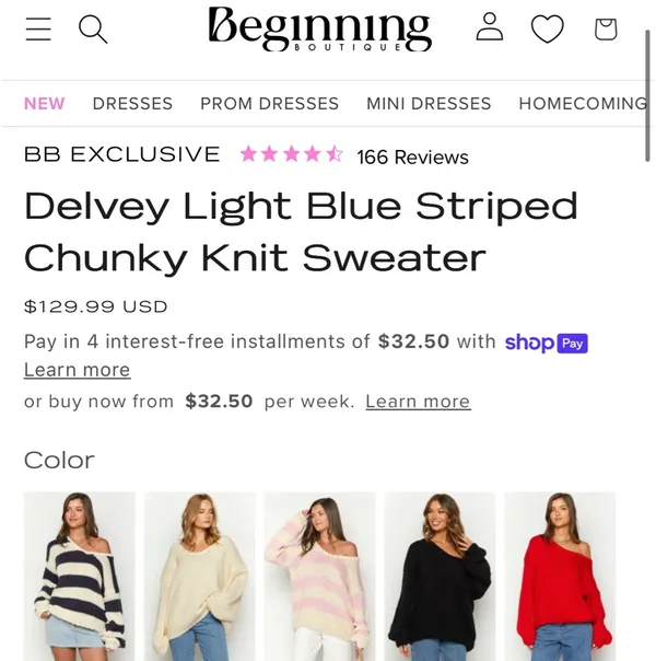 Beginning Boutique Knit Sweater Oversized - Image 8