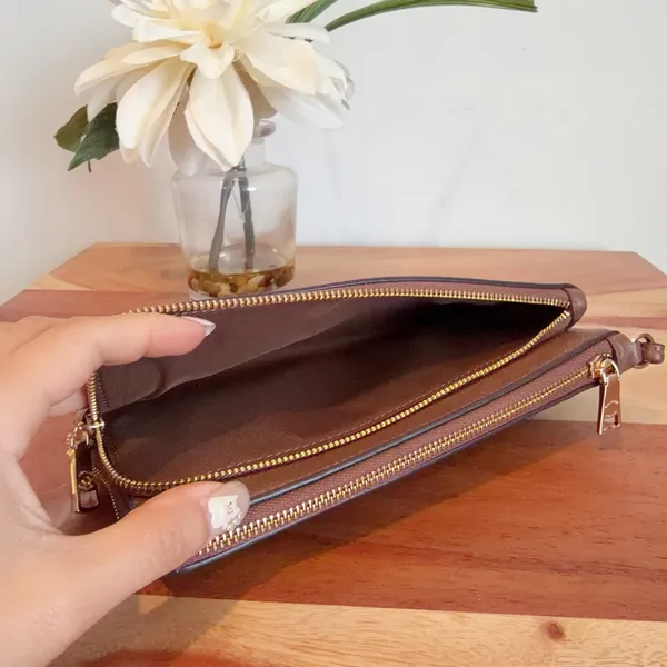 NWT Coach Double Zip Wallet‎ In Signature Canvas - Image 4