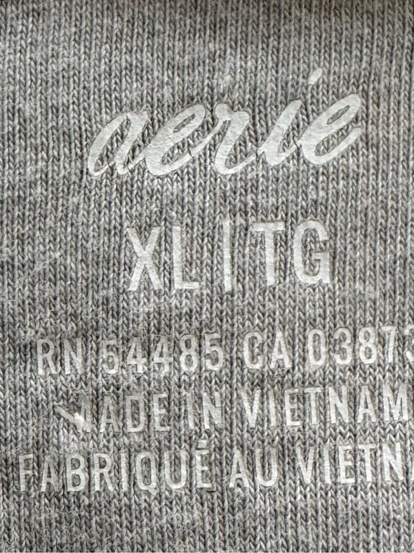 Aerie Lace-Trim Gray ribbed Camisole Slip tank dress, size XL cotton casual - Image 3