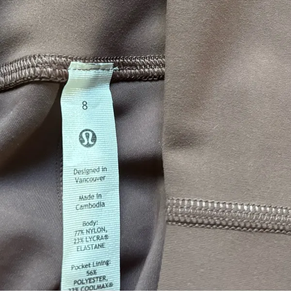 Lululemon Wunder Train High-Rise Crop 21" Dark Oxide size 8 EUC Gym Yoga Run - Image 3