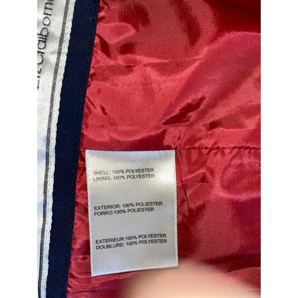 Liz Claiborne Women’s Red Hooded Anorak Jacket Petites PM Mid-Length Zip - Image 4
