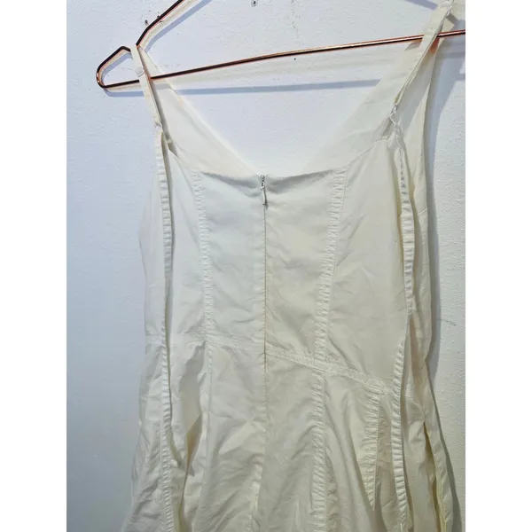 DUNST Women's White Flattering V-Neckline Skirt Flowy A-Line Maxi Dress Size XS - Image 9